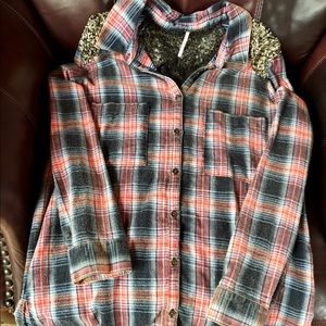 Free People Sequined Flannel